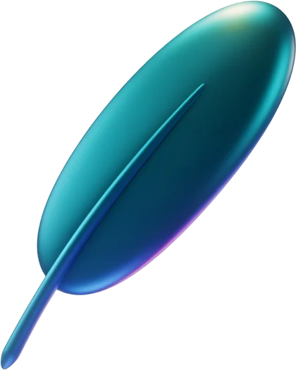 A single stylised feather.